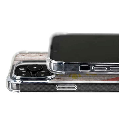 Philippines Flag Dark Wood iPhone 15 Pro MagSafe Case